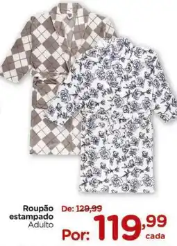 Carrefour Roupão estampado Adulto oferta