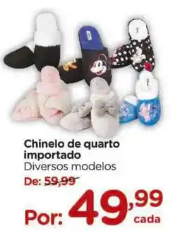 Carrefour Chinelo de quarto importado Diversos modelos oferta