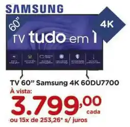 Carrefour TV 60" Samsung 4K 60DU7700 oferta