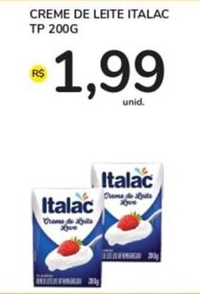 Costa Atacadão Creme de Leite Italac Tp 200g oferta