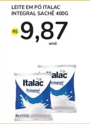 Costa Atacadão Leite em po Italac Integral sache 400g oferta