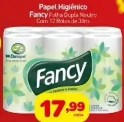 Rede Bom Lugar Papel Higiênico Fancy Folha Dupla Neutro Com 12 Rolos de 30m oferta