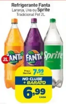 Rede Bom Lugar Refrigerante Fanta Laranja, Uva ou Sprite Tradicional Pet oferta