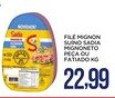 Apoio Mineiro Filé mignon suíno sadia mignoneto peça ou fatiado oferta