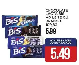 Apoio Mineiro Chocolate Lacta bis ao leite ou branco oferta