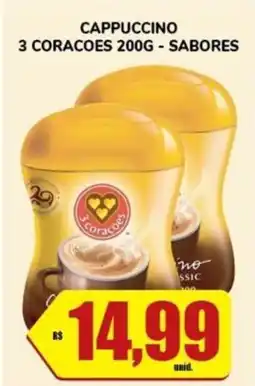 Costa Atacadão Cappuccino 3 Coracoes sabores oferta