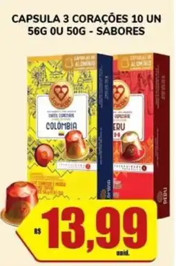 Costa Atacadão Capsula 3 corações oferta