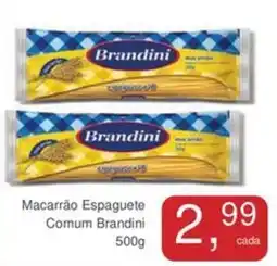 Mineirão Atacarejo Macarrão Espaguete Comum Brandini oferta