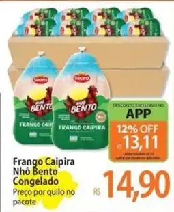 Atacadão Frango Caipira Nhô Bento Congelado Preço por quilo no pacote oferta