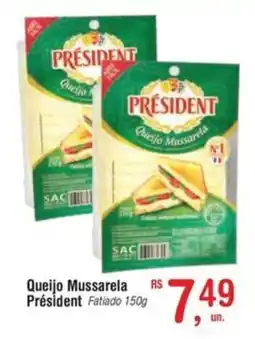 Fort Atacadista Queijo Mussarela Président Fatiado oferta