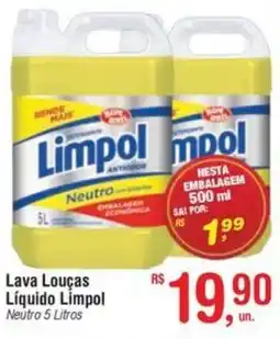 Lava Louças Líquido Limpol Neutro