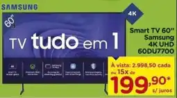 Smart TV 60" Samsung 4K UHD 60DU7700