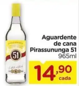 Carrefour Aguardente de cana Pirassununga 51 oferta