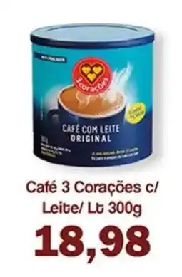 Supermercados Tauste Café 3 Corações c/ Leite/Lt oferta