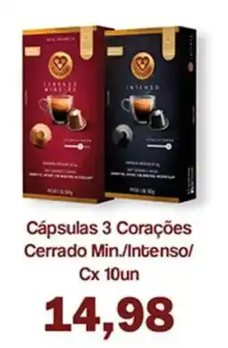 Supermercados Tauste Cápsulas 3 Corações Cerrado Min./Intenso oferta