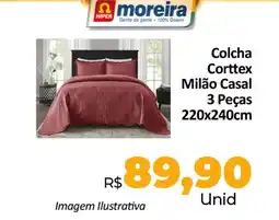 Hiper Moreira Colcha Corttex Milão Casal 3 Peças oferta