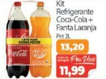 São Judas Tadeu Kit Refrigerante Coca-Cola + Fanta Laranja 2L oferta