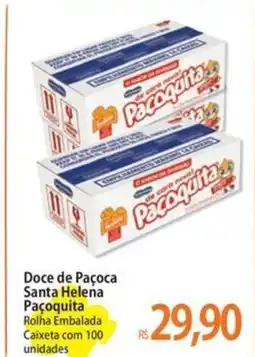 Atacadão Doce de Paçoca Santa Helena Paçoquita Rolha Embalada Caixeta oferta