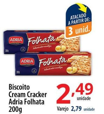 Biscoito Cream Cracker Adria Folhata 200g