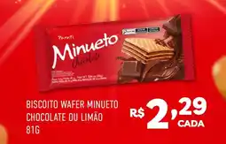 Ricoy Supermercados Biscoito wafer minueto chocolate ou limão oferta