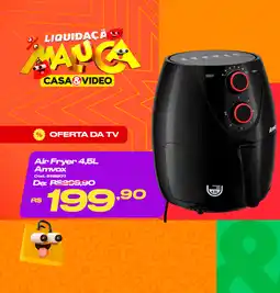 Casa e Vídeo Air Fryer Amvox oferta