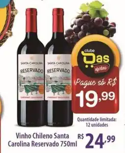Rede DAS Vinho Chileno Santa Santa Carolina Reservado oferta