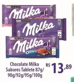 Rede DAS Chocolate Milka Sabores Tablete oferta