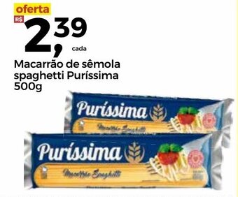 Macarrao de Semola Spaguetti Purissima 500g