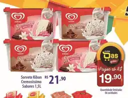 Rede DAS Sorvete Kibon Cremosíssimo Sabores oferta
