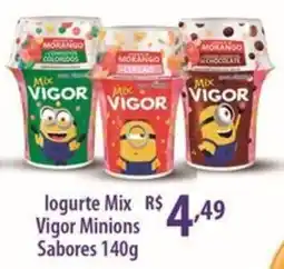 Rede DAS logurte Mix Vigor Minions Sabores oferta
