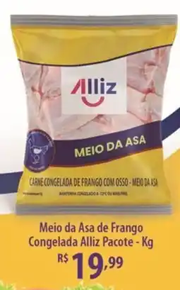Rede DAS Meio da Asa de Frango Congelada Alliz Pacote oferta