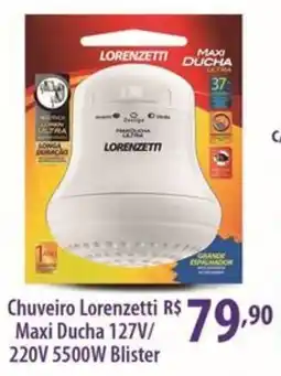 Rede DAS Chuveiro Lorenzetti Maxi Ducha 127V 220V 5500W Blister oferta