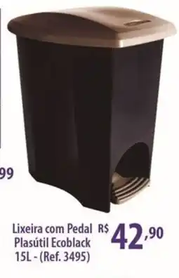 Rede DAS Lixeira com Pedal Plasútil Ecoblack oferta