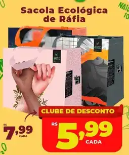 Rede uniforça Sacola Ecológica de Ráfia oferta