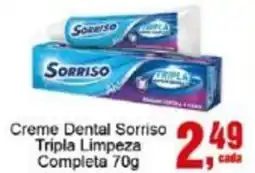Negreiros Creme Dental Sorriso Tripla Limpeza Completa oferta