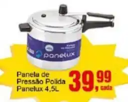 Negreiros Panela de Pressão Polida Panelux oferta