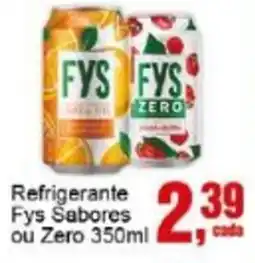 Negreiros Refrigerante Fys Sabores cada ou Zero oferta