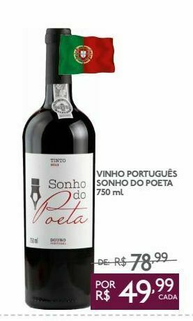 GBarbosa Vinho português sonho do poeta 750 ml oferta
