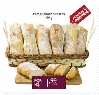 Pão ciabata simples 100 g