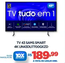 DB Supermercados Tv 43 Samsung Smart 4K UN43DU7700GXZD oferta