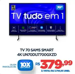 DB Supermercados Tv 70 Samsung smart 4K UN70DU7700GXZD oferta