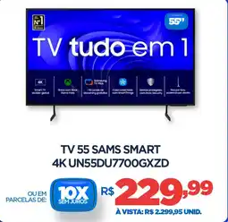 DB Supermercados Tv 55 Samsung smart 4K UN55DU7700GXZD oferta