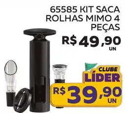 Lider Atacadista 65585 Kit Saca Rolhas mimo 4 peças oferta