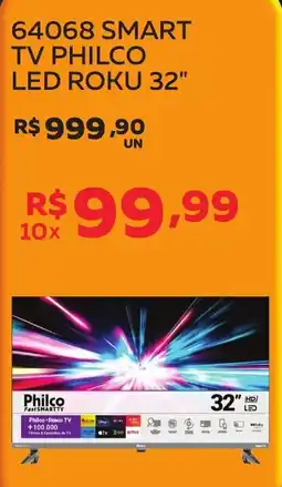 Lider Atacadista 64068 Smart Tv Philco Led roku 32" oferta