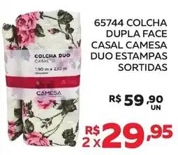 Lider Atacadista 65744 colcha dupla face casal camesa duo estampas sortidas oferta