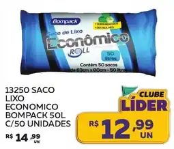 Lider Atacadista 13250 saco lixo economico bompack oferta