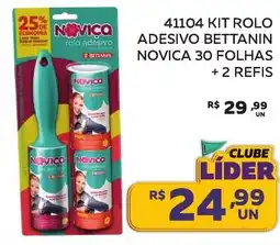 Lider Atacadista 41104 kit rolo adesivo bettanin novica 30 folhas + 2 refis oferta
