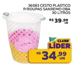 Lider Atacadista 36583 cesto plastico p/roupas sanremo oba oferta