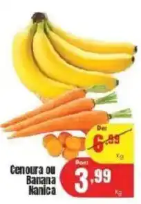 Barbosa Supermercados Cenoura ou Banana Nanica oferta