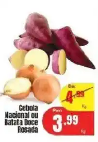 Barbosa Supermercados Cebola Nacional ou Batata Doce Rosada oferta